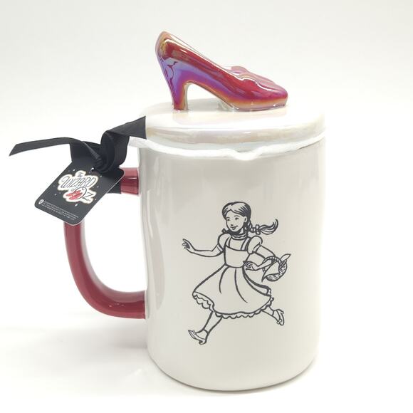 Halloween Rae Dunn Mug Wizard of Oz Dorothy Red Shoe Topper Double Sided - Picture 3 of 7